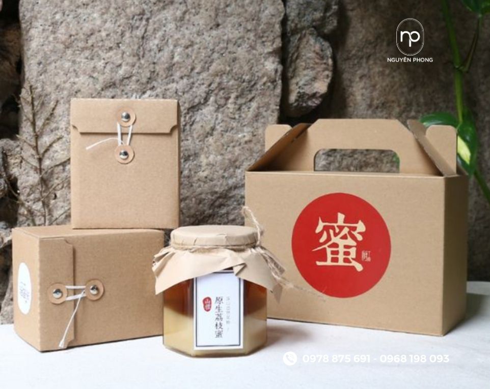 Hộp giấy đựng mứt tết giấy kraft